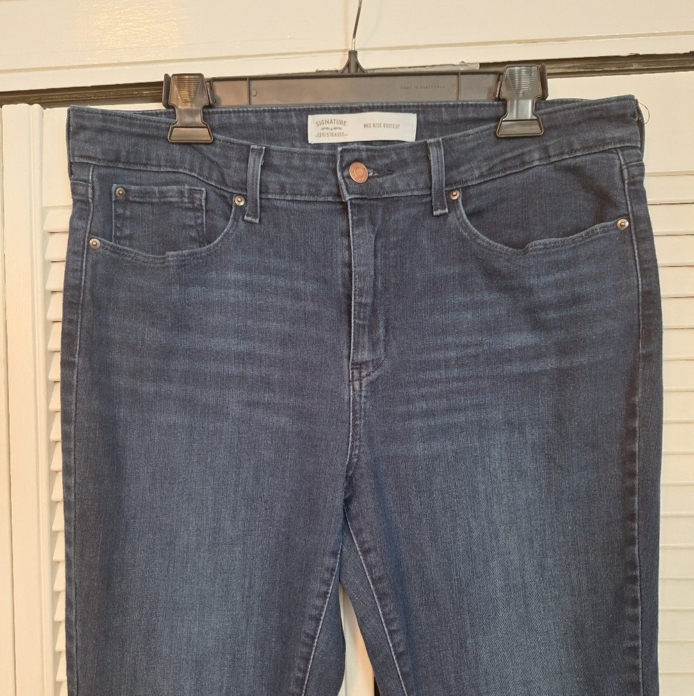 Levis Mid Rise Bootcut Dark Wash Jeans Sz 33 *Y - Picture 6 of 6